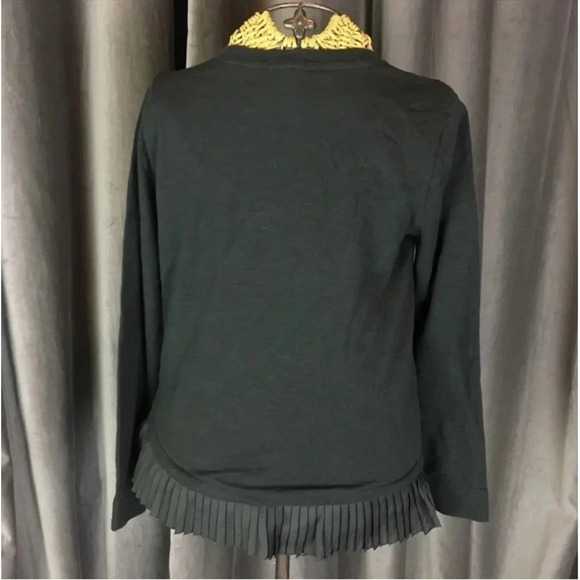 New J. Crew ruffle Hem sweatshirt long sleeve e0102 pleated layered size XXS - Picture 7 of 7